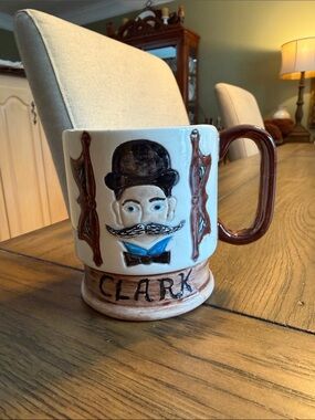 Vintage Personalized 'Clark'   Mustache Mug